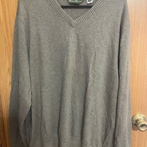 Eddie Bauer Men's Charcoal V-Neck Sweater